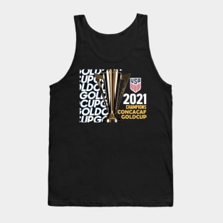 usa champions 2021 gold concacaf trofi Tank Top